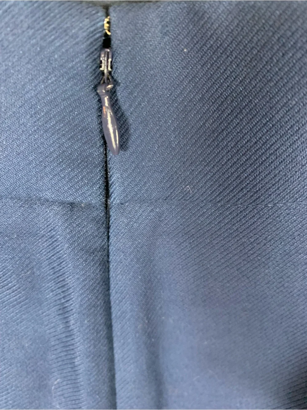 Women's J. Crew Factory Navy Blue Cotton The Pencil Skirt Size 4 Office Career